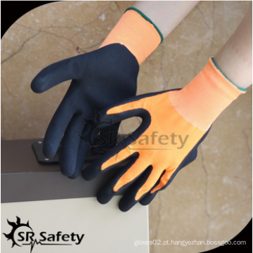 SRSAFETY 13g de látex de espuma negra / 2016 luvas novas / luvas de trabalho